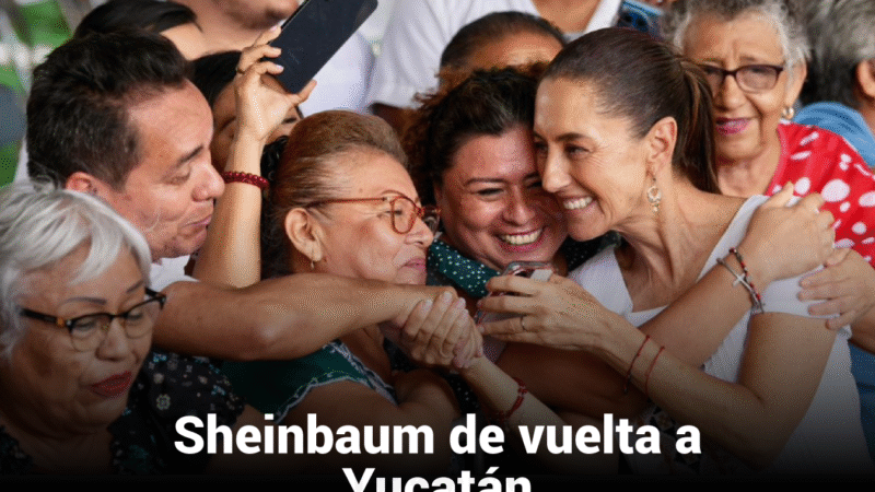 Claudia Sheinbaum presentará avances de su primer año de gobierno en la Península de Yucatán